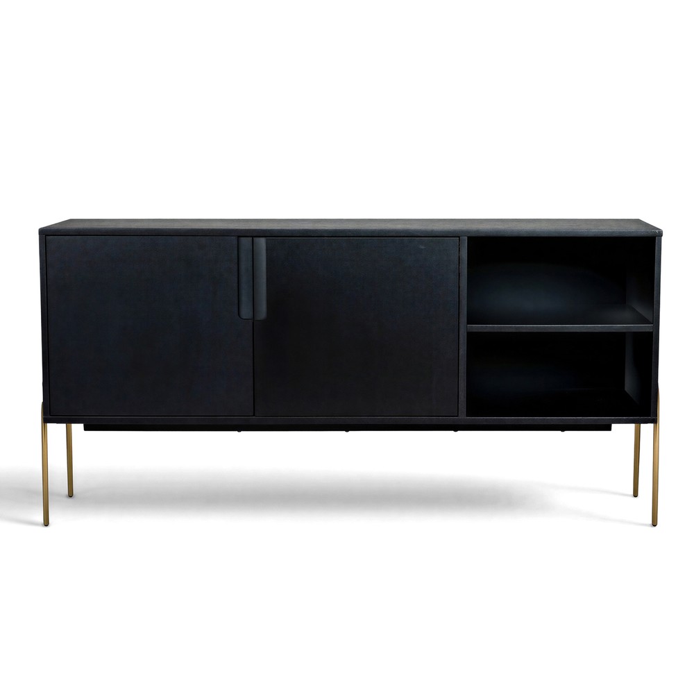 Sideboard 'Fr&ouml;lunda' - Sort/Messing
