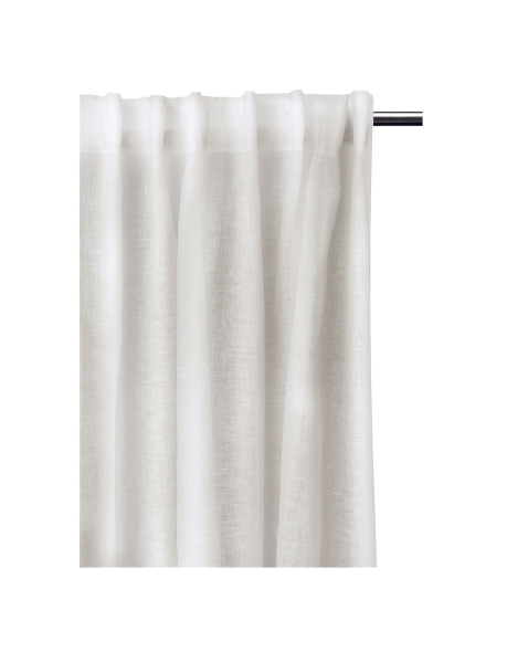 Gardin med veckband 'Dalsland' 145x250 - Hvid