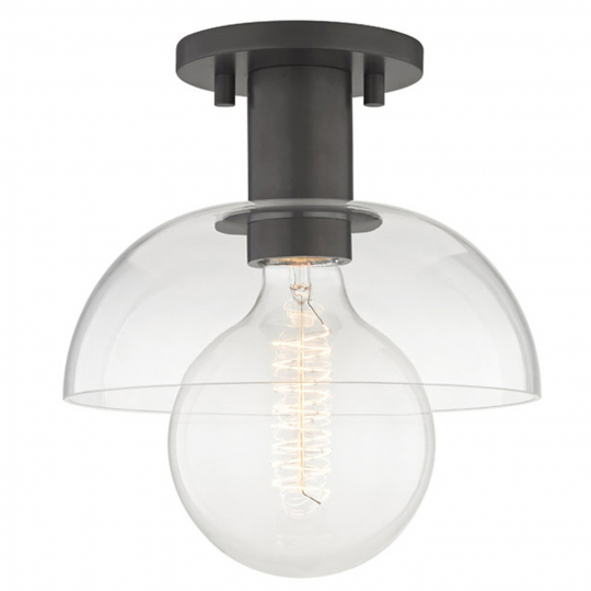 Loftlampe 'Glass Shade' - Sort