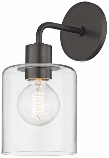 Væglampe 'Glass Shade' Shade - Sort