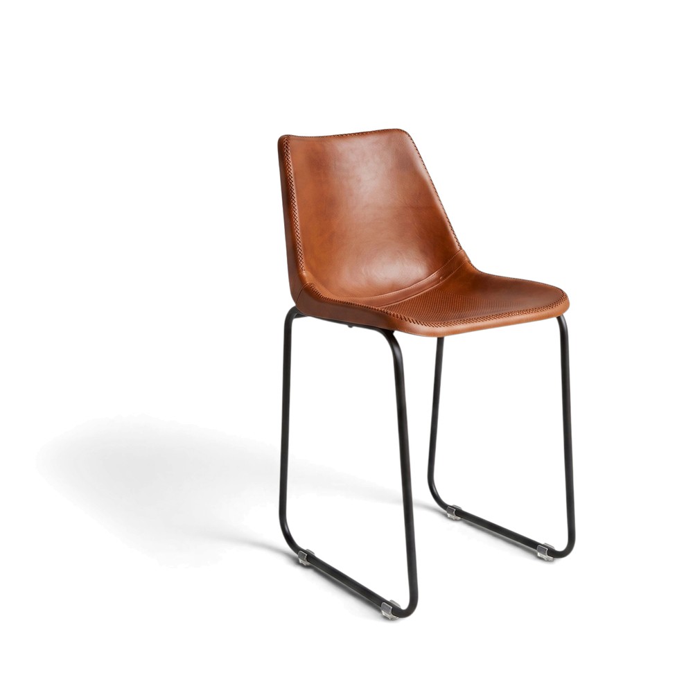 Loungestol Vintage - Læder/Jern