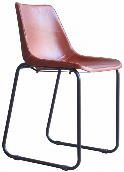 Stol Vintage - Læder/Jern