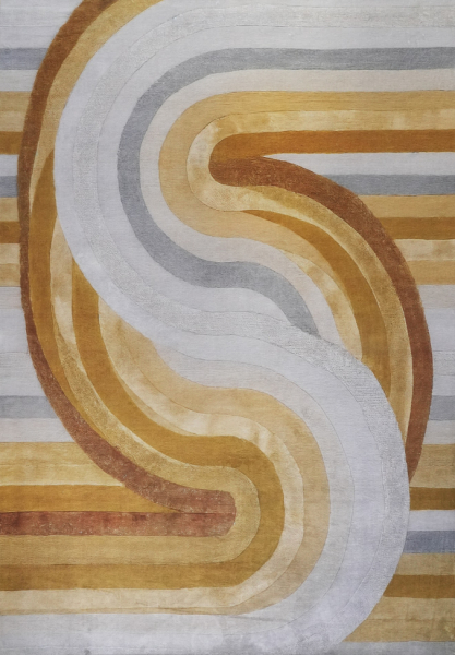 Tæppe 'Savena' - Gul/Grå