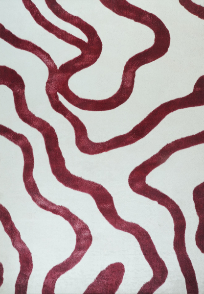 Tæppe 'Heloria' - Rød/Hvid