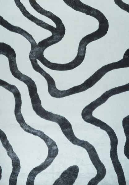 Tæppe 'Heloria' - Sort/Hvid