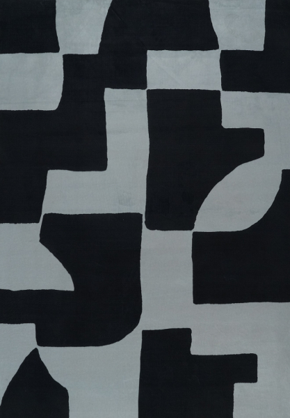 Tæppe 'Velenna' - Sort/Grå