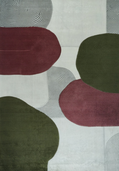 Tæppe 'Arvella' - Rød/Grøn