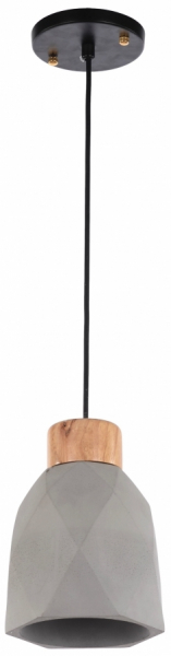 Loftlampe 'Mika' - Træ/Cement