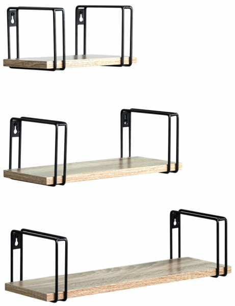 Væghylder 'Square' 3 pak - Eg