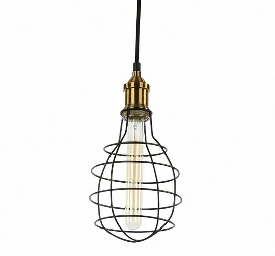 Loftlampe net - Sort/Messing
