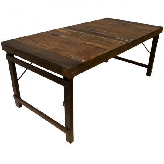 Spisebord Vintage 180x90cm - Træ/Jern