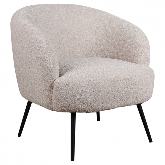 Lænestol 'Capri' - Beige/Bouclé