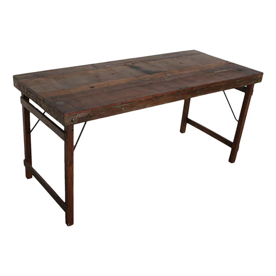 Sammenklappeligt spisebord Vintage 165x75cm - Brun