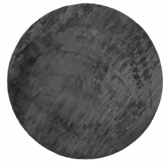Rund tæppe 'Aranga Super Soft' 120cm - Antracit