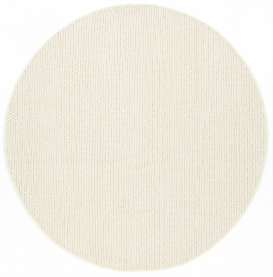 Rund tæppe 'Coastal' 240cm - Cream