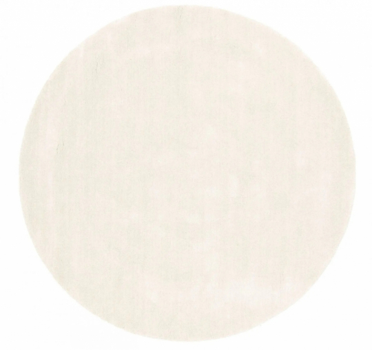 Rundt tæppe 'Ella' 240cm - Creme