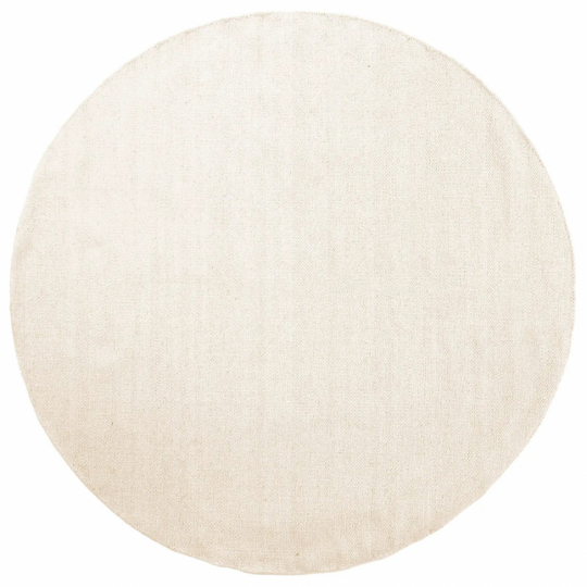 Rundt tæppe 'Hamilton' 120cm - Natur
