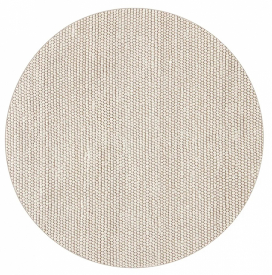 Rundt tæppe 'Avafors' 160cm - Beige