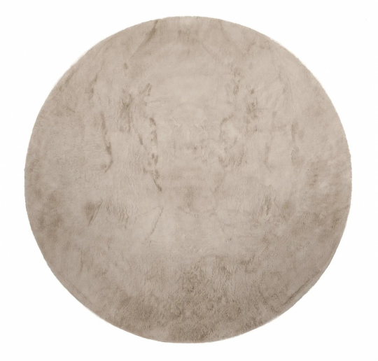 Rund tæppe 'Aranga Super Soft Fur' 120cm - Brun