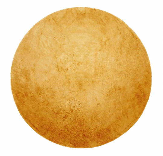 Rundt tæppe 'Aranga Super Soft' 200cm - Gul