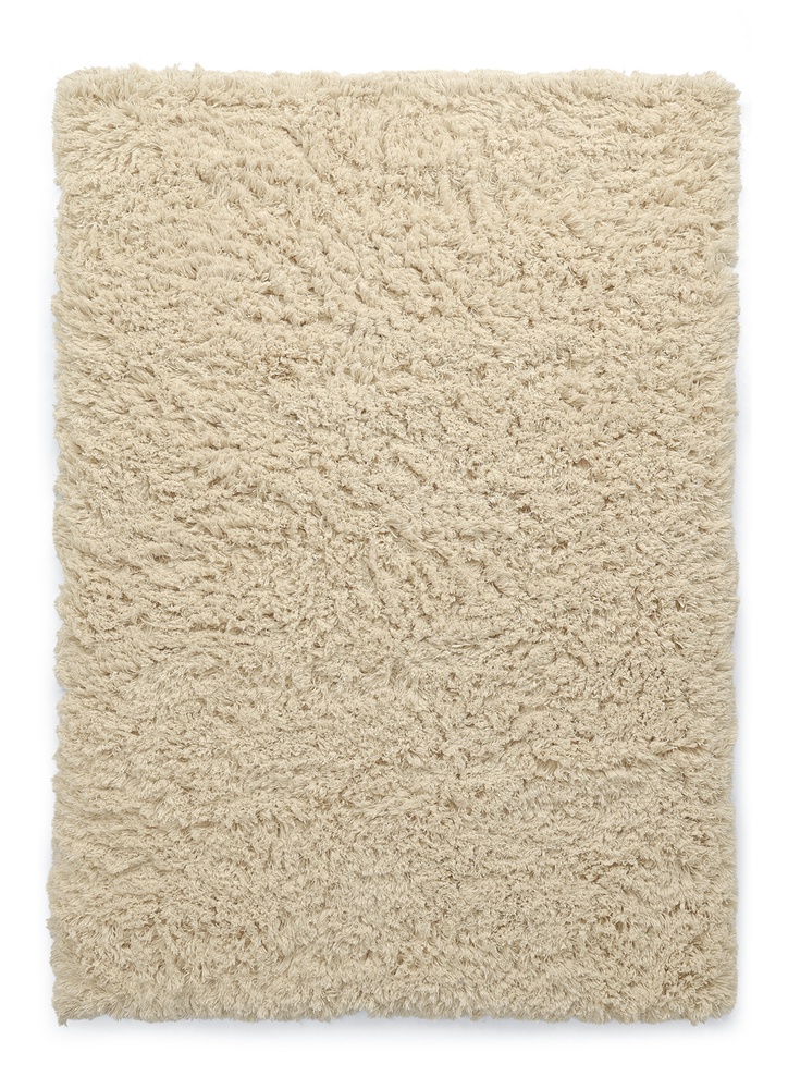 Rya Tæppe 'Fassale Handwoven Wool' - Beige