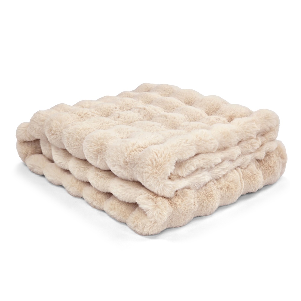 Tæppe 'Aranga Bubble Throw' 130x170cm - Beige