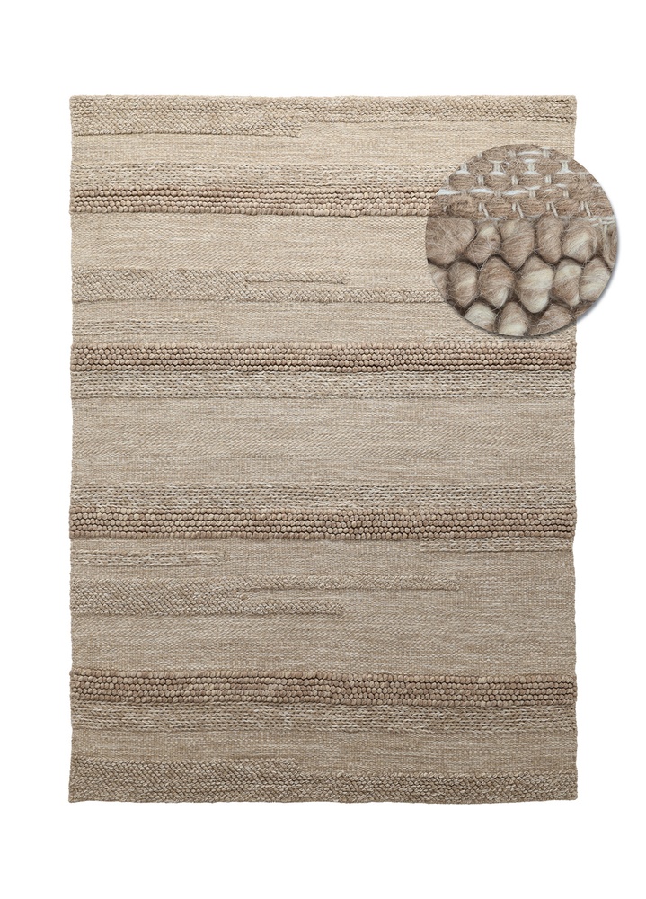 Uldtæppe 'Almaty' - Beige