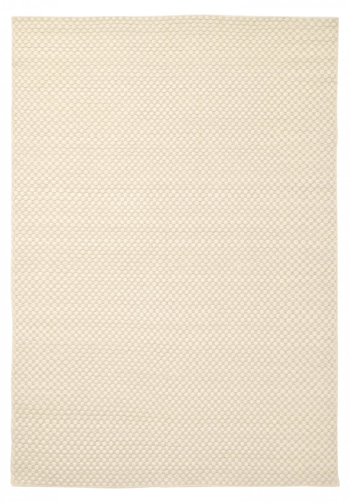 Uldtæppe 'Ovelia' - Beige/hvid