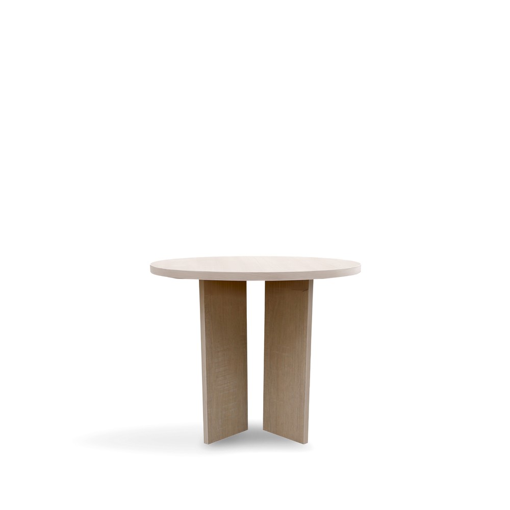 Sofabord 'Cr&eacute;me' Rundt 55 cm - Hvidpigmenteret