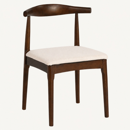 Stol 'Fager' - Valnød/Beige
