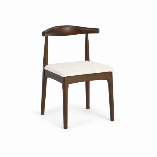 Stol 'Fager' - Valnød/Beige