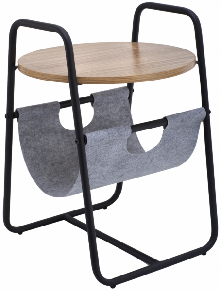 Sidebord 'Tidningsställ' - Sort/Træ