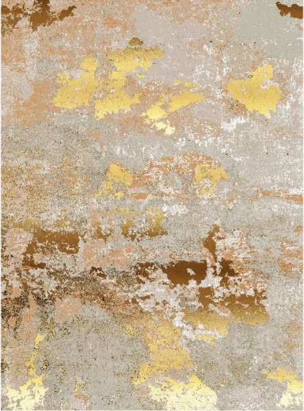 Wilton tæppe 'Elena' 80x350cm - Beige/Guld