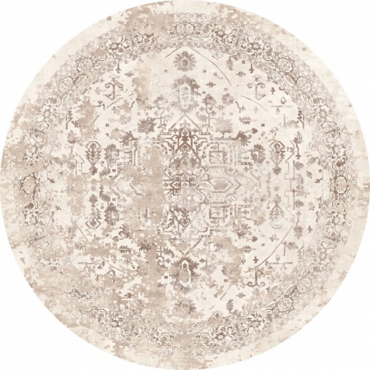 Rund tæppe 'Mateur' 240cm - Beige