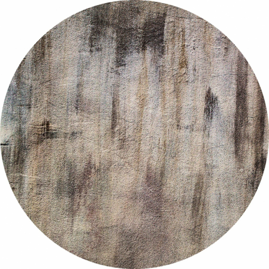 Rund tæppe 'Polia' 160cm - Grå/Brun