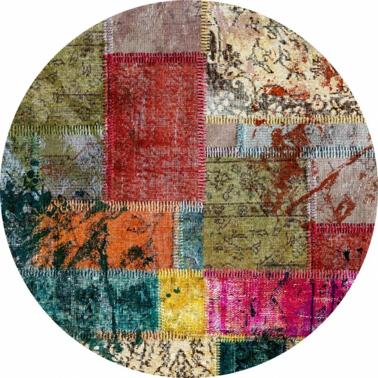 Rundt tæppe 'Ariana' 200cm - Multi