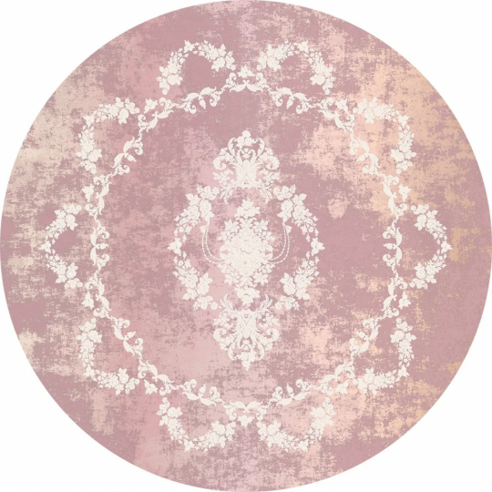Rundt tæppe 'Nefta' 120cm - Rosa