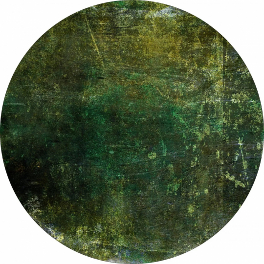Rundt tæppe 'Estrada' 120cm - Grøn