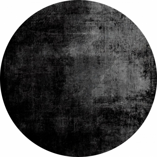 Rundt tæppe 'Lynton' 200cm - Sort