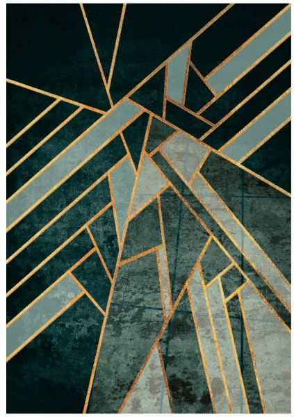 Wilton tæppe 'Amasra' 290x390cm - Grøn