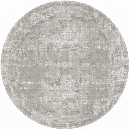 Rund tæppe 'Gombalia' 120cm - Grå