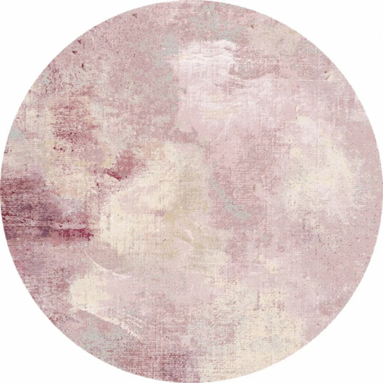 Rundt tæppe 'Mogoro' 200cm - Rosa