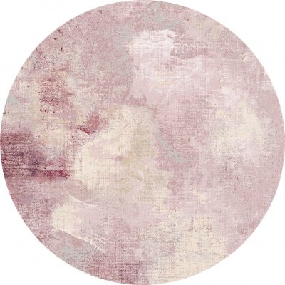 Rundt tæppe 'Mogoro' 240cm - Rosa