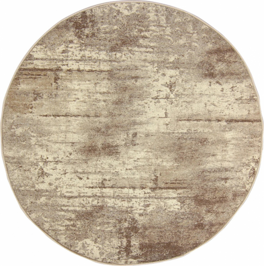 Rund tæppe 'Kebira' 120cm - Beige