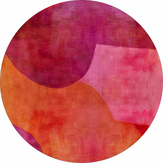 Rund tæppe 'Lazio' 290cm - Rosa