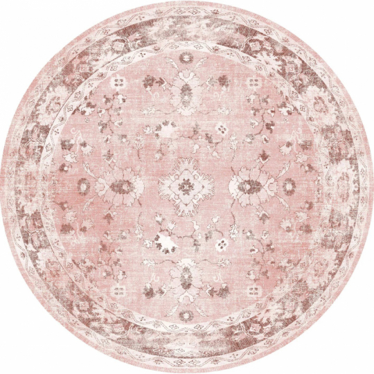 Rund tæppe 'Gombalia' 240cm - Rosa