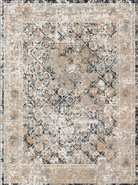 Wilton tæppe 'Douz' 130x190cm - Sort/Multi