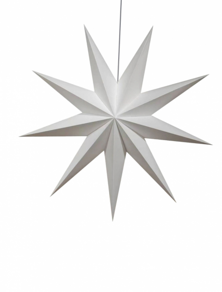 Adventsstjerne 'Vintergaden' 118cm - Hvid
