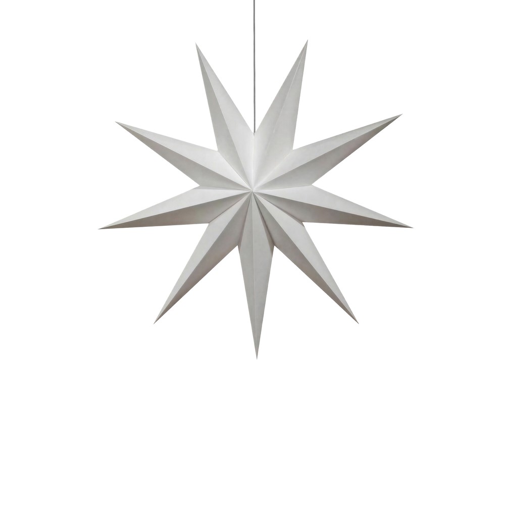 Adventsstjerne 'Vintergaden' 118cm - Hvid