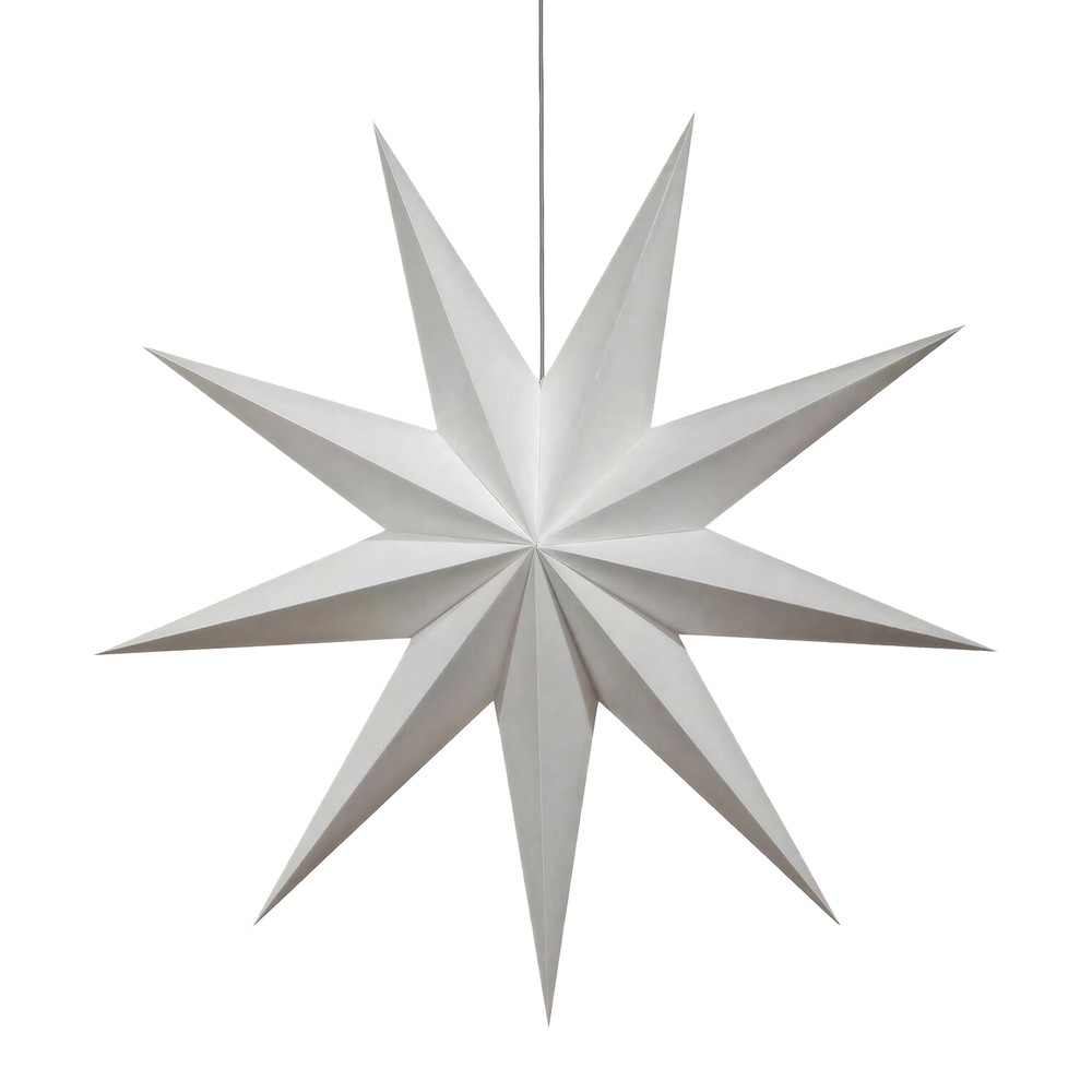 Adventsstjerne 'Vintergaden' 118cm - Hvid